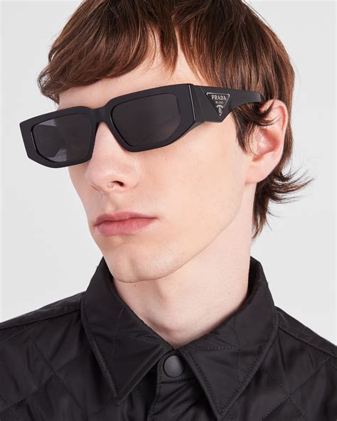 prada sunglasses pr grey|Prada symbole rectangular sunglasses.